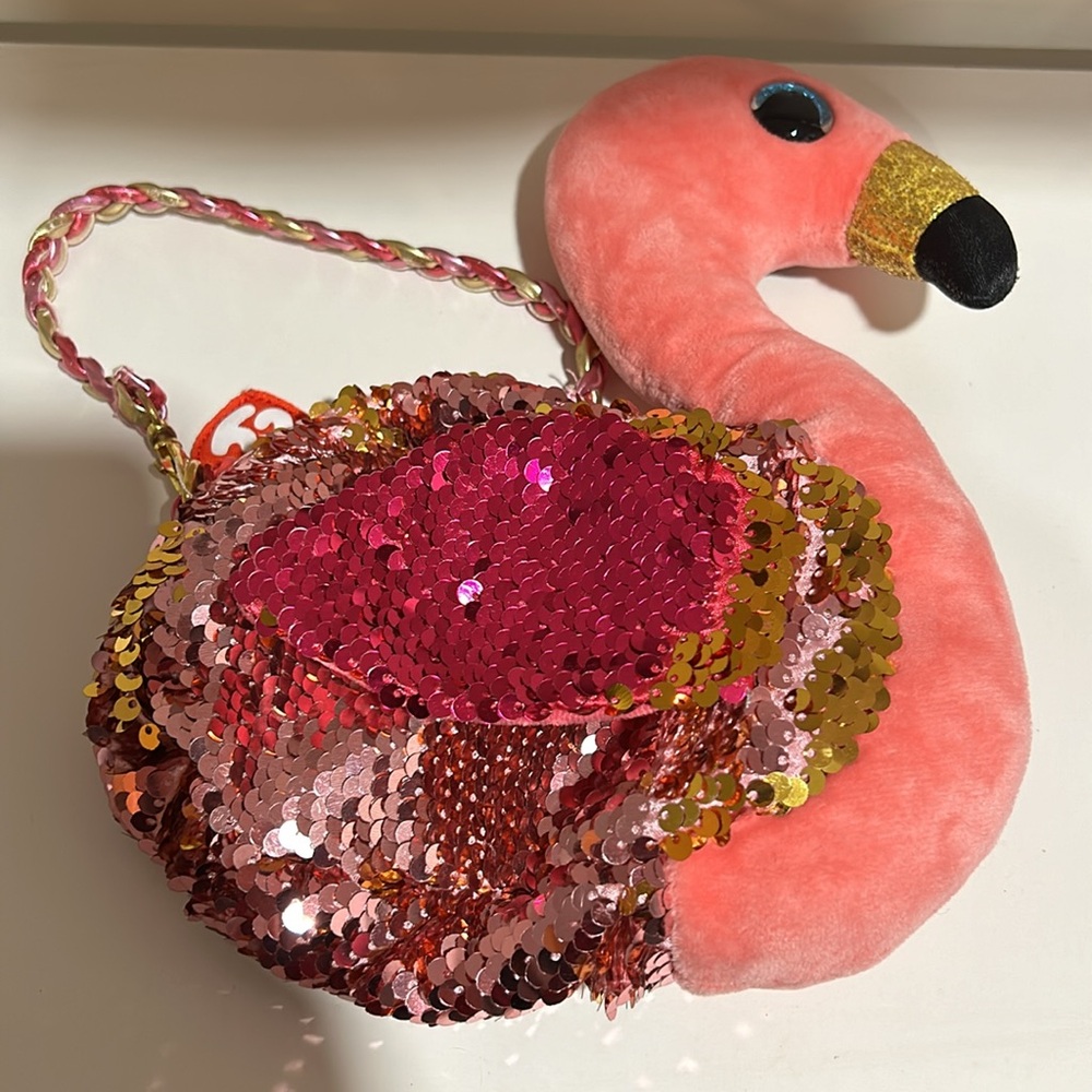 NWOT TY Flamingo purse - Picture 4 of 5